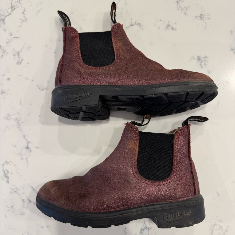 Blundstone Kids Dark Purple Shimmer Chelsea Boots | Kids Size 10